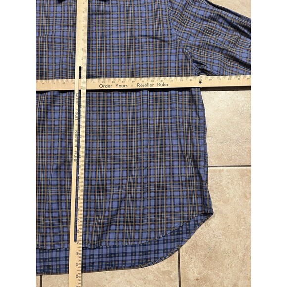 Robert Graham Shirt Mens XXL Colorful Purple Plaid Flip Cuff Embroidered - Picture 9 of 9